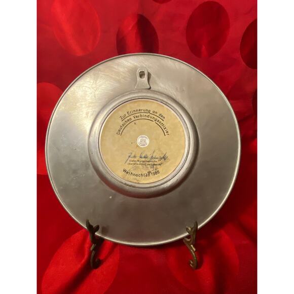 SKS Zinn 1986 Pewter German Commemorative Plate Coat of Arms West Germany EUC - Picture 11 of 16